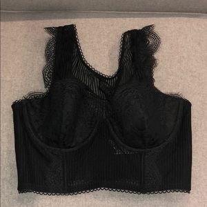 Black bustier top